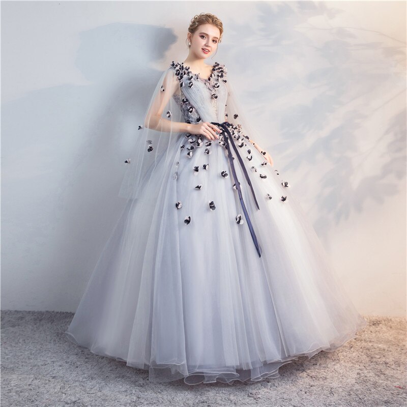 Prinzessin Ballkleid mit Pailletten Blau