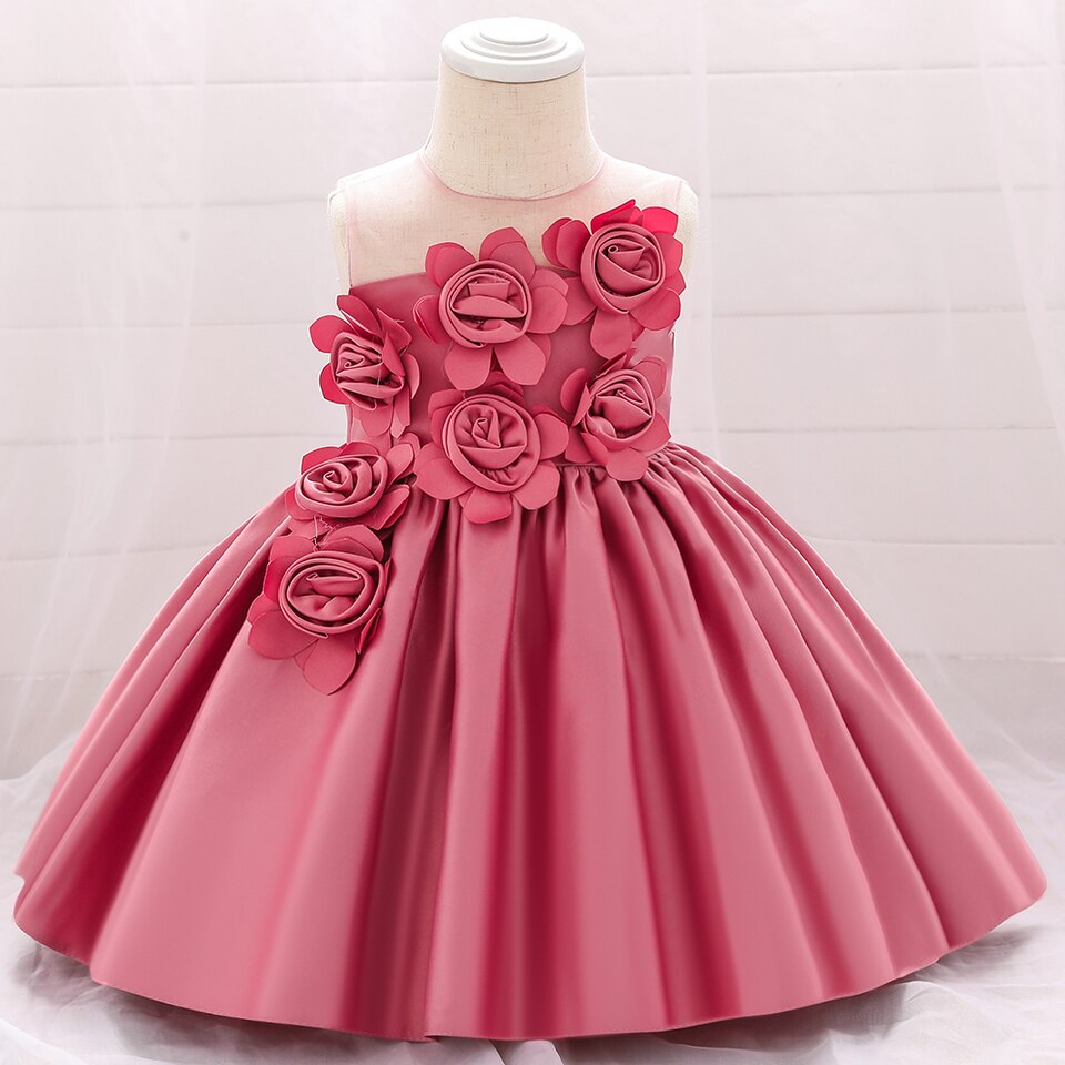 Kleid Prinzessin Baby Blumen Rosa