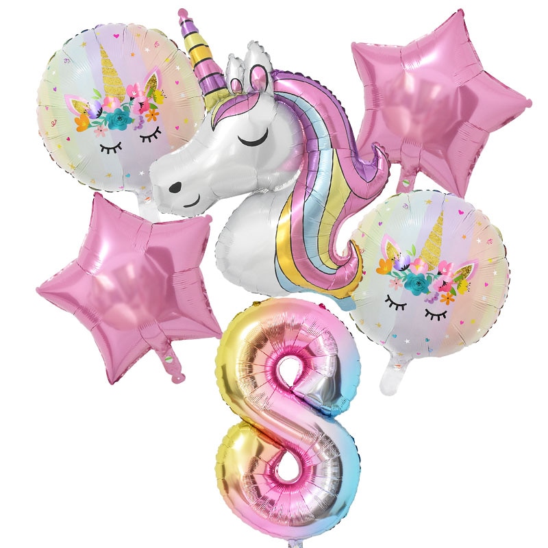 Ballon Einhorn Geburtstag Prinzessin 8 Jahre