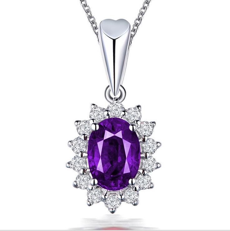 Halskette Frau Amethyst