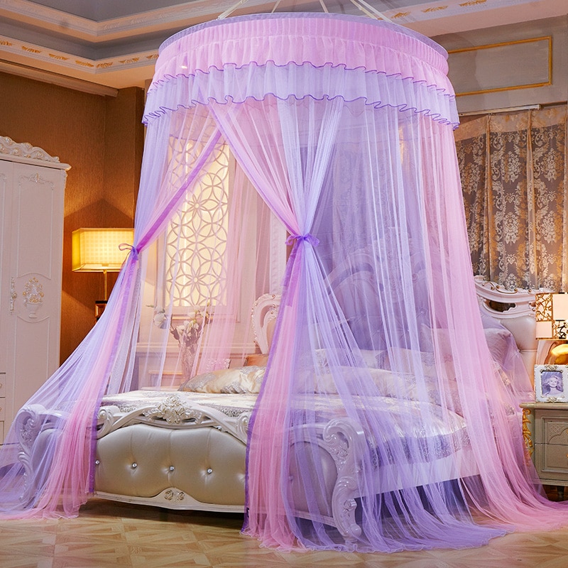 Ciel de Lit Princesse Rose et Violet