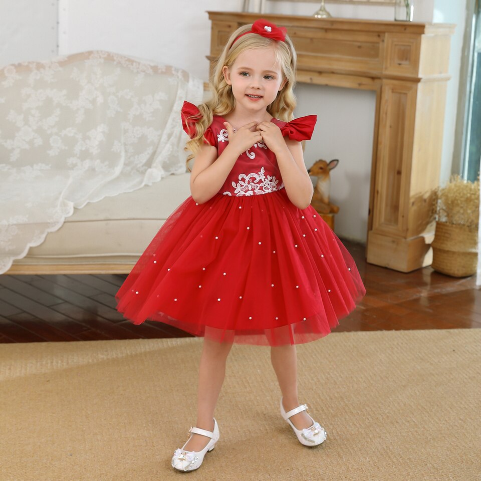 Rotes Babykleid