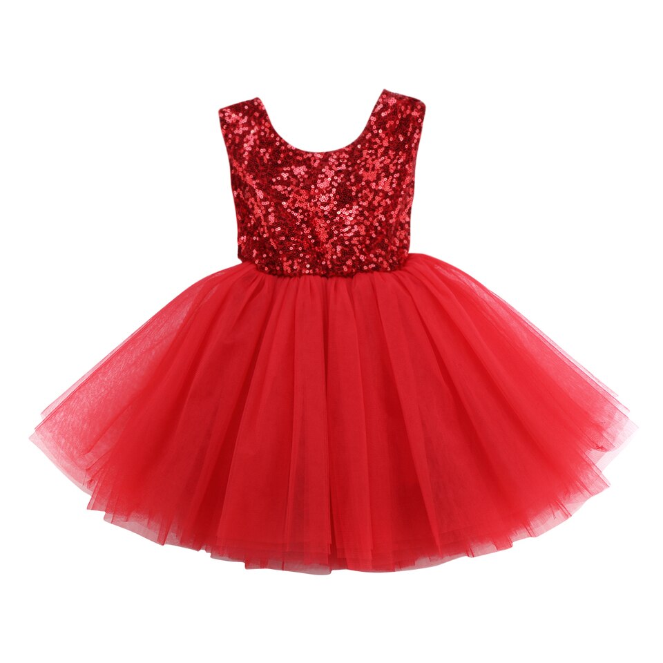 Babykleid Rot Glitzer