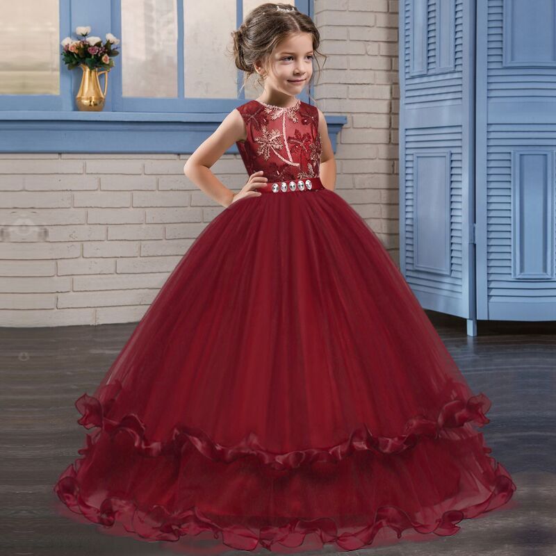 Langes Abendkleid Prinzessin Bordeaux