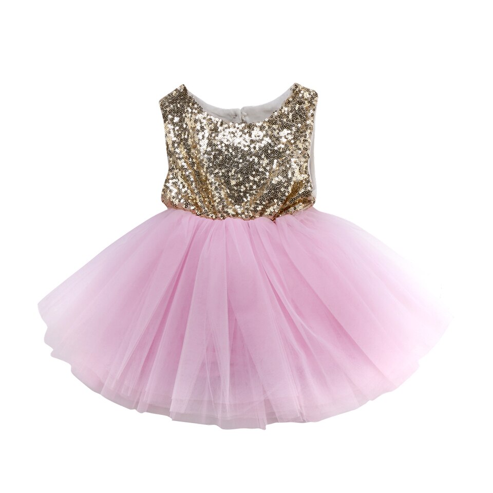 Babykleid Rosa und Gold