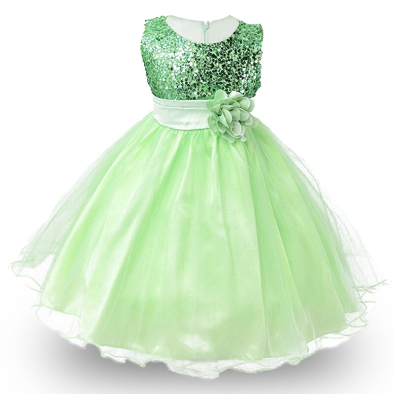 Kleid Prinzessin Mädchen Apfelgrün