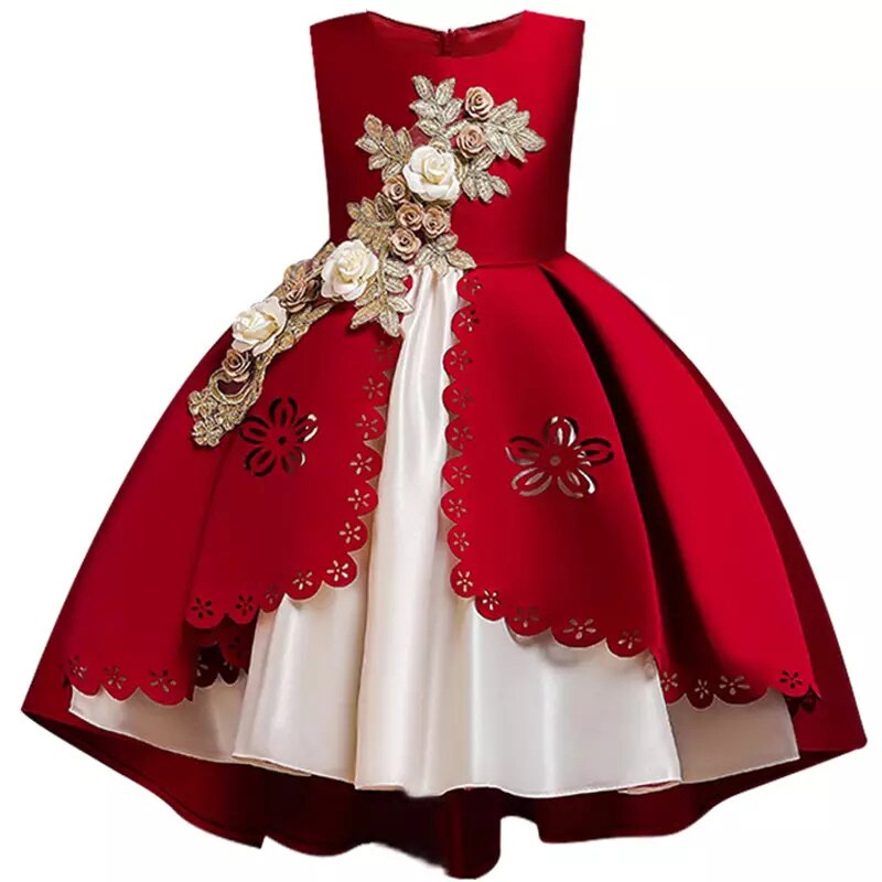 Kleid Prinzessin Zeremoniell Rot