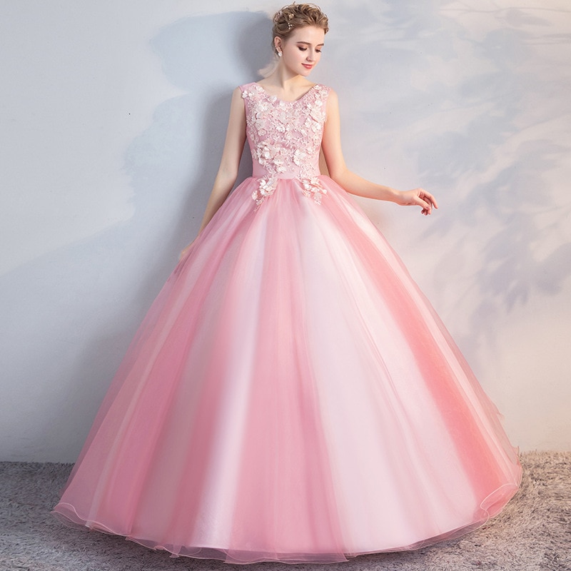 Kleid Prinzessin Rosa mit Blumen