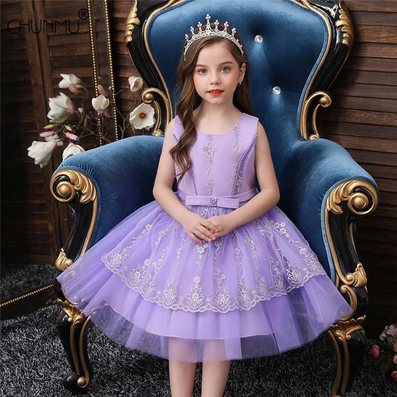 Kleid Prinzessin Violett Kommunion