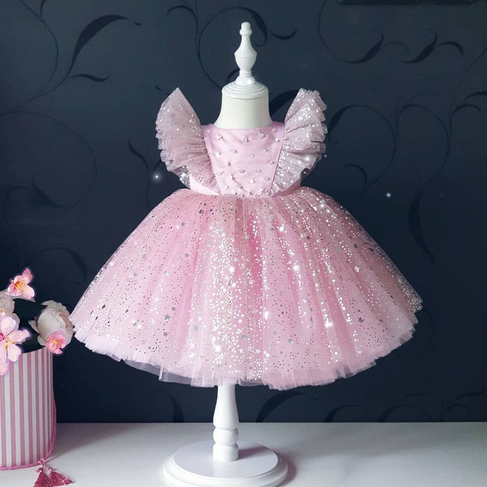 Kleid Rosa Baby Mille Étoiles