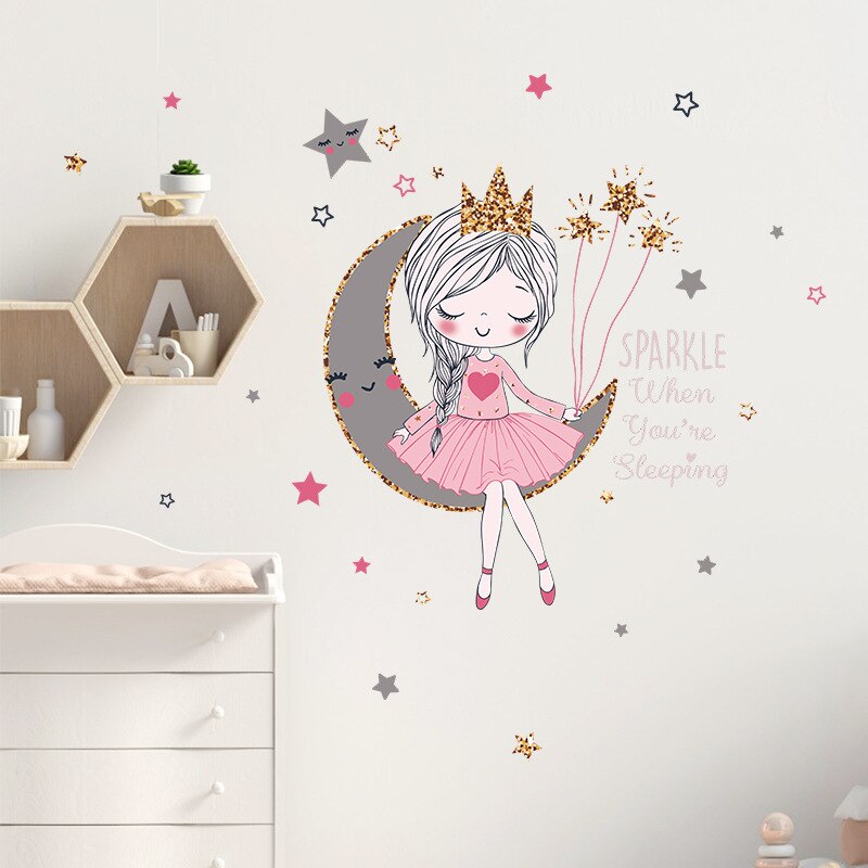 Månprinsessan Wall Stickers