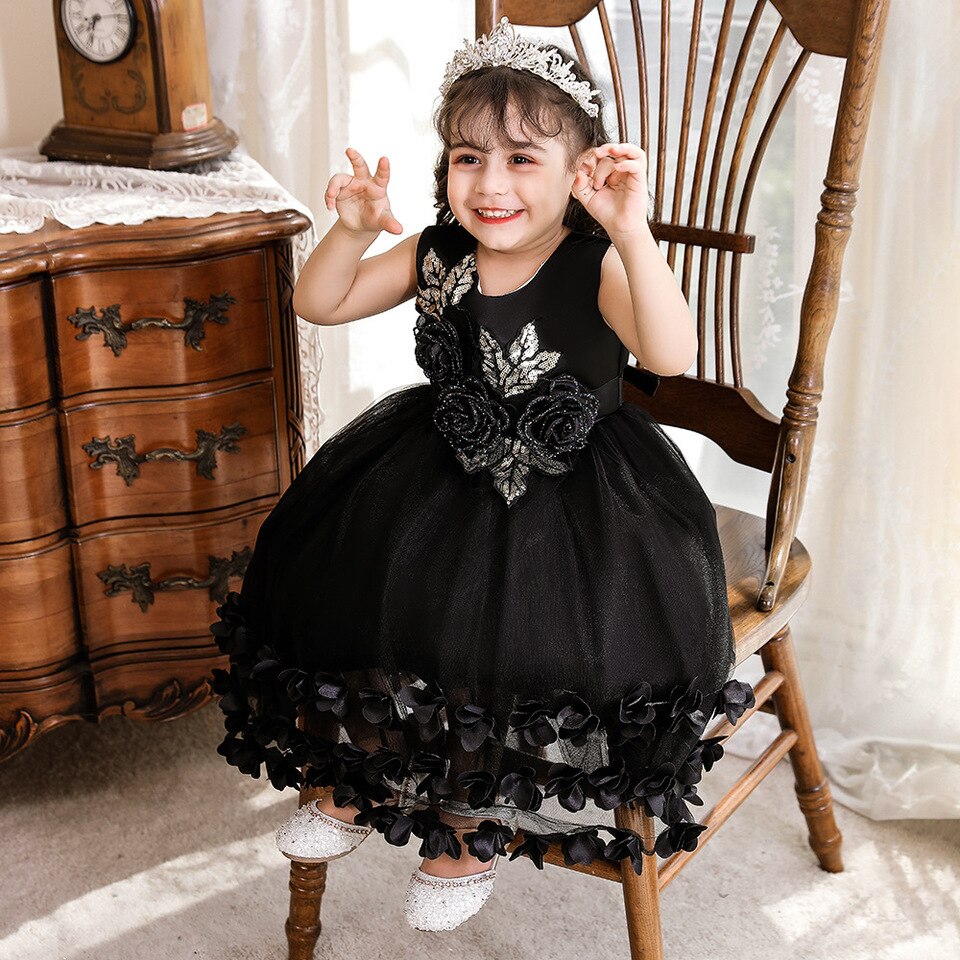 Kleid Prinzessin Schwarz für Babys bis 4 Jahre