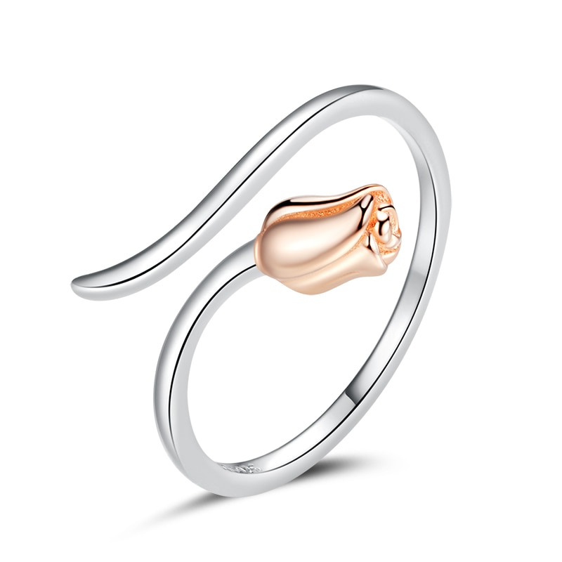 Rosa justerbar ring