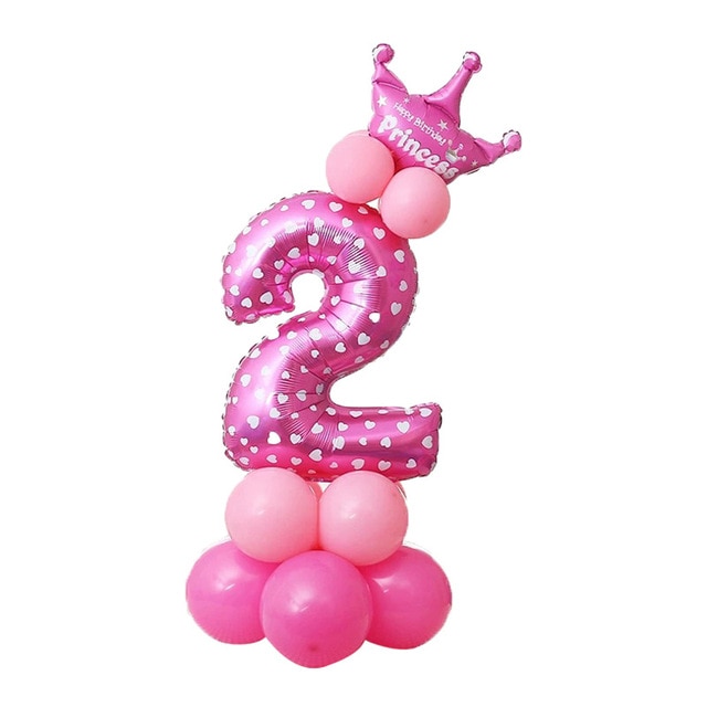 Luftballons Prinzessin Rosa Geburtstag 2 Jahre