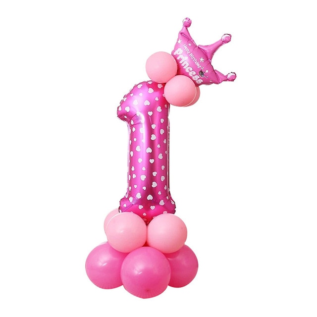 Luftballons Prinzessin Rosa Geburtstag 1 Jahr