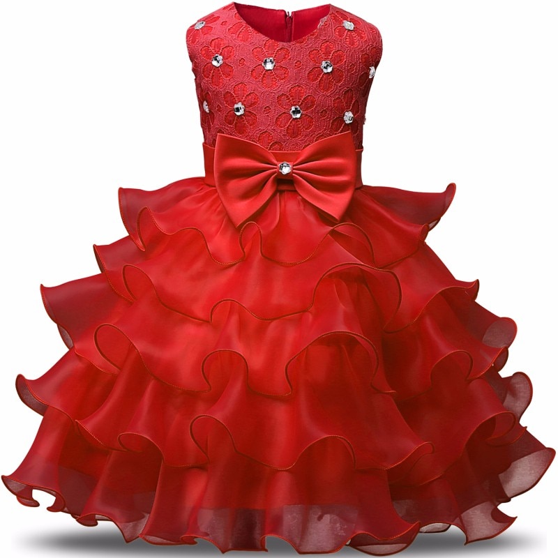 Prinzessinenkleid Rot mit Diamanten