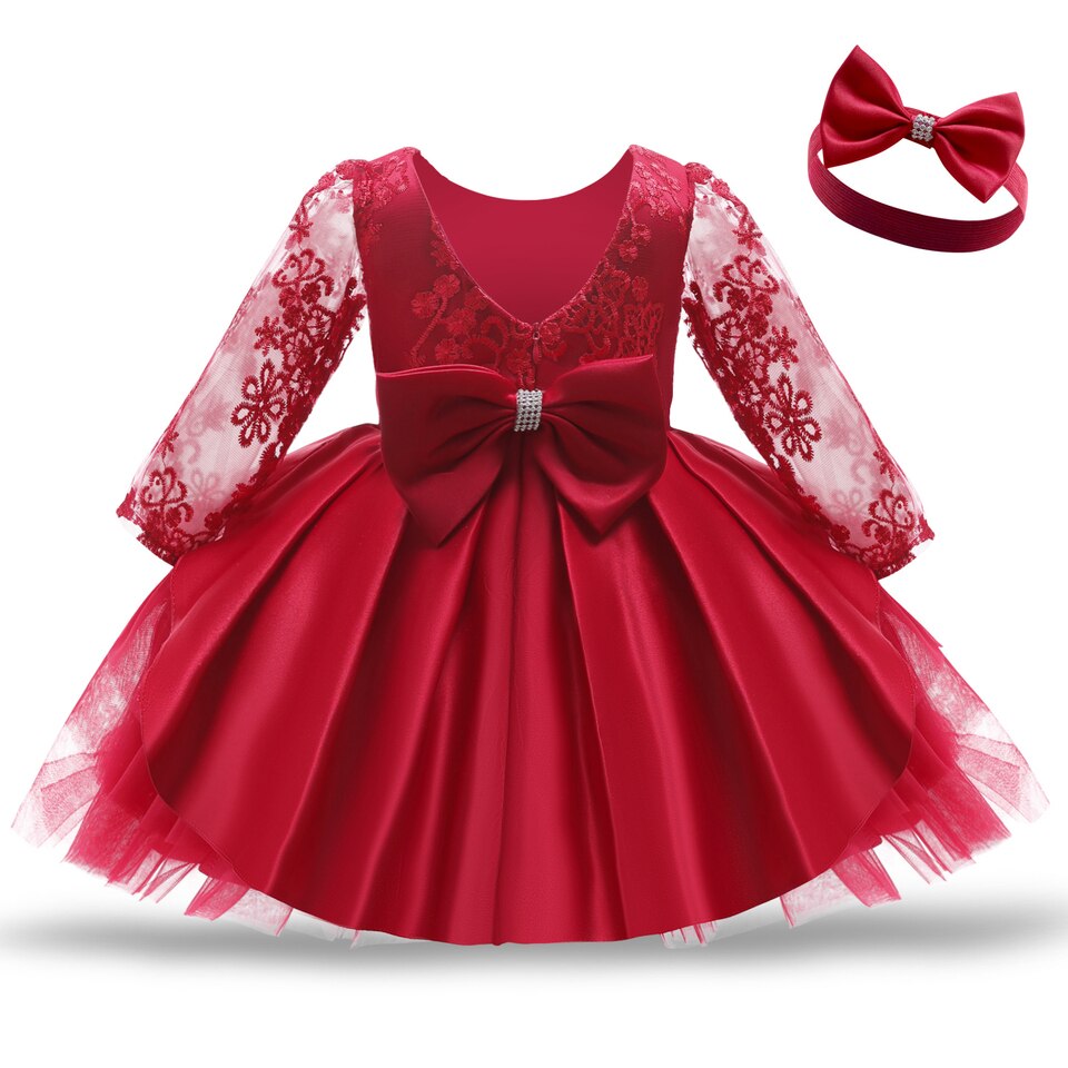 Kleid Prinzessin Baby Rot Spitze