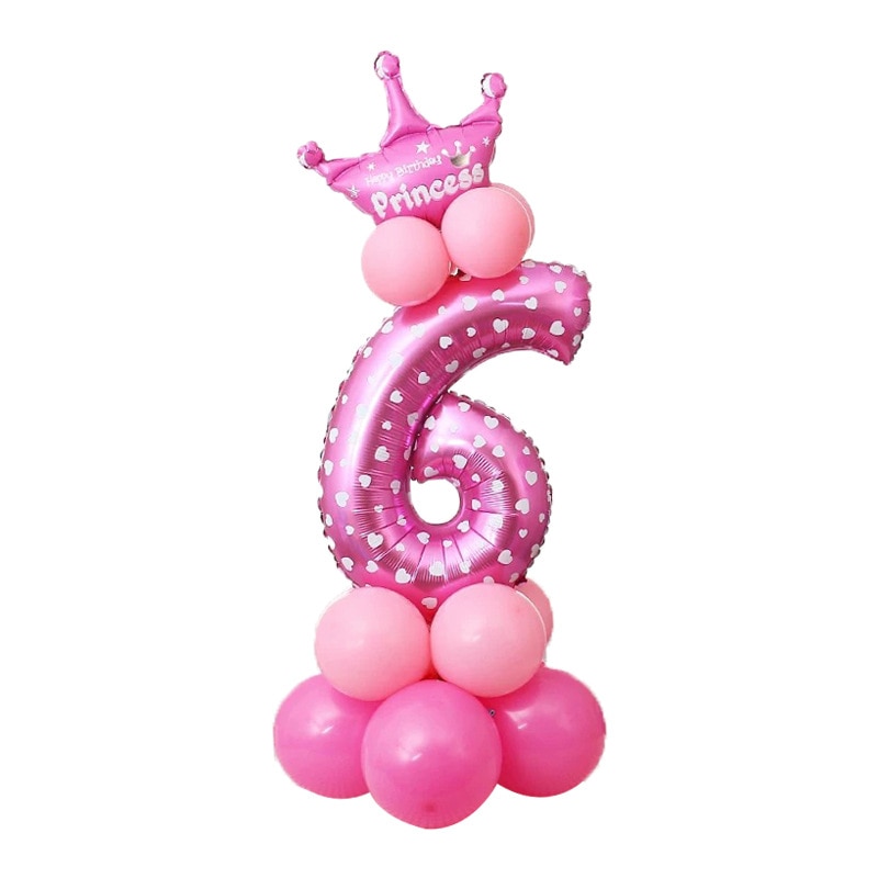 Luftballons Prinzessin Rosa Geburtstag 6 Jahre