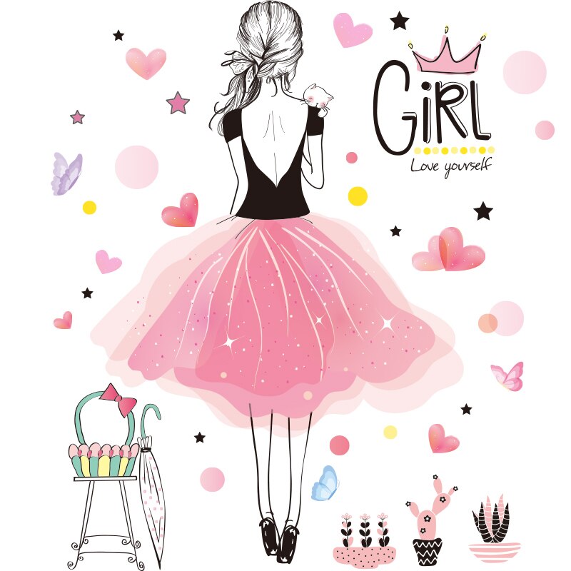 Sticker Prinzessin Teenagerzimmer