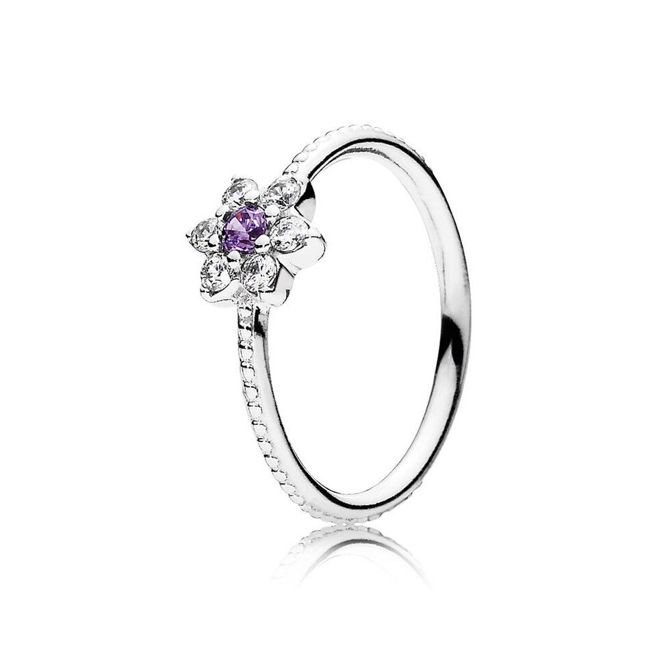 Ring Blumen aus Amethyst