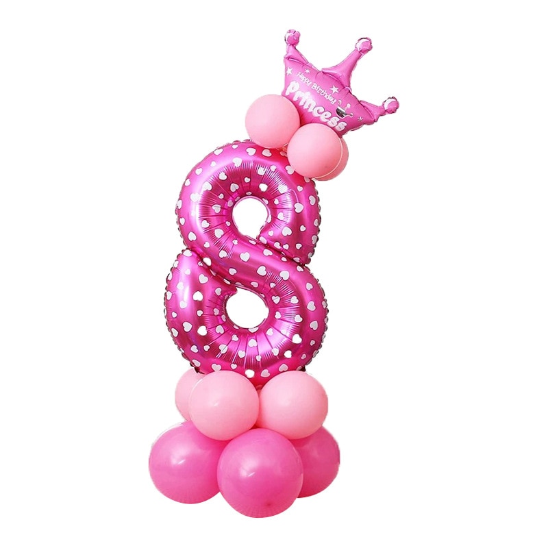 Luftballons Prinzessin Rosa Geburtstag 8 Jahre