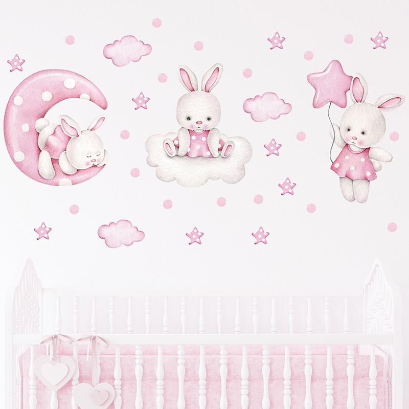 Rose Klistermärken Baby Room