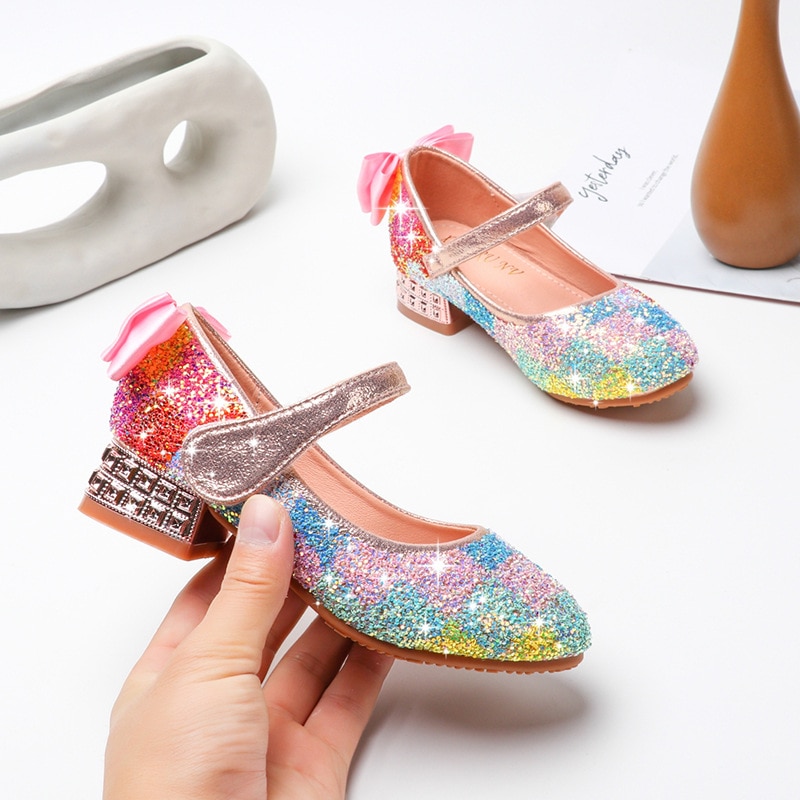 Schuhe Prinzessin Strass Regenbogen