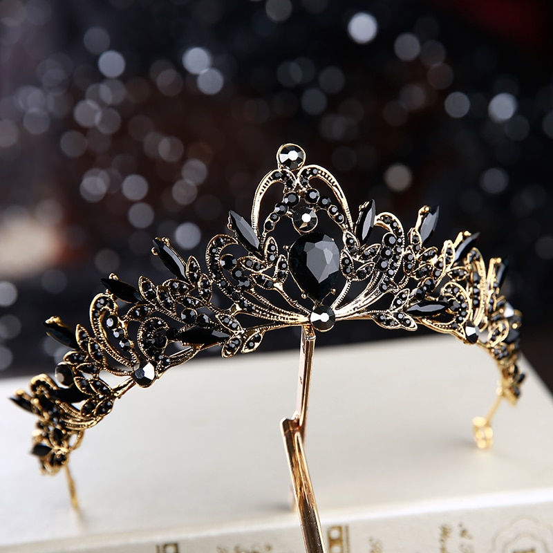 Royal Black Jewel Tiara