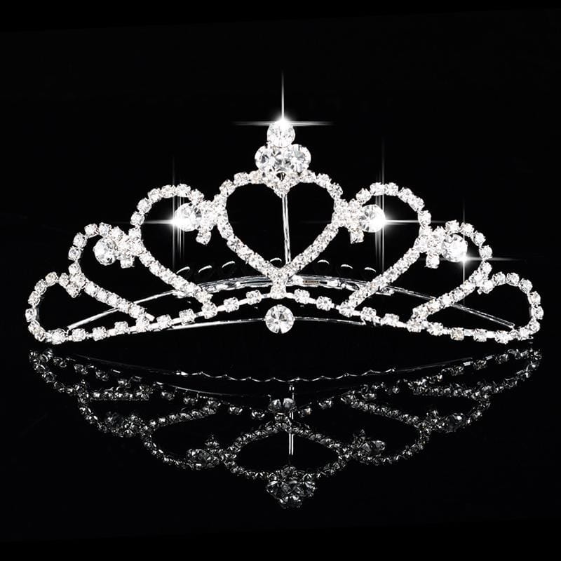 Prinzessin-Mädchen-Krone Herzen mit Diamant