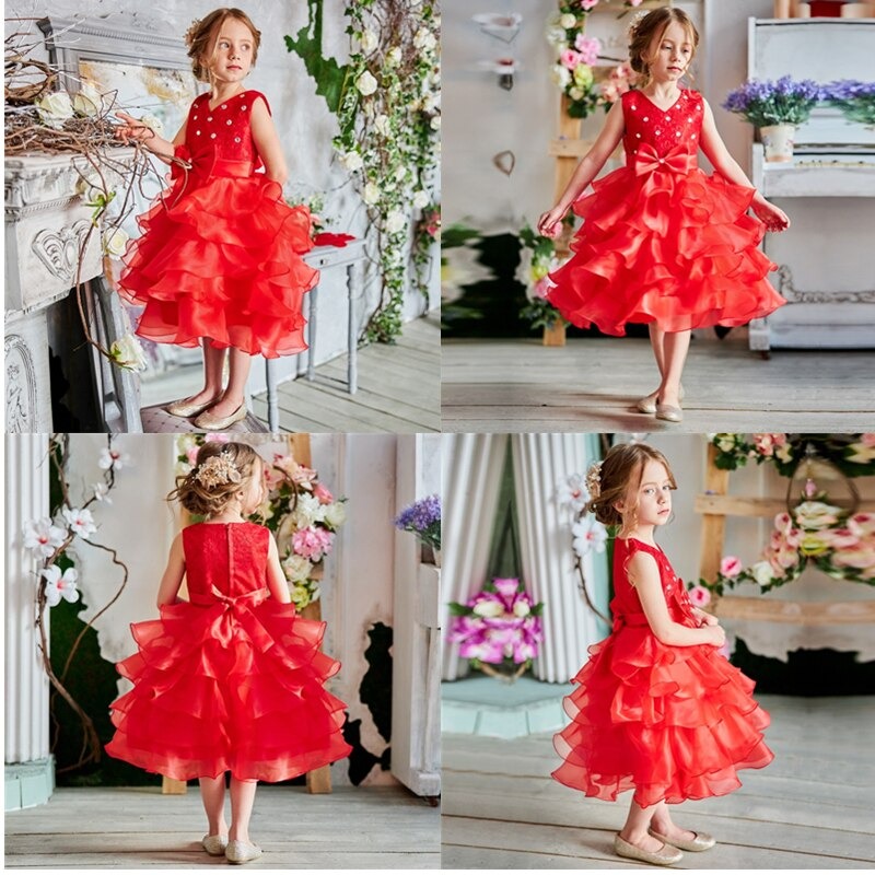 Prinzessinenkleid Rot mit Diamanten