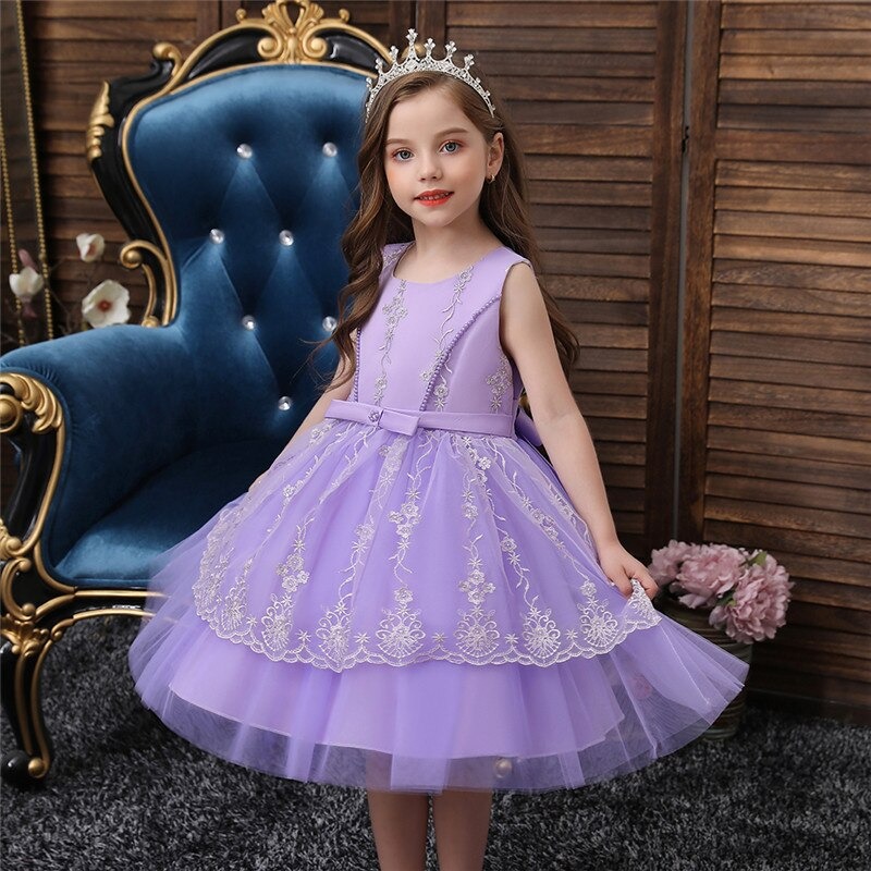 Kleid Prinzessin Violett Kommunion