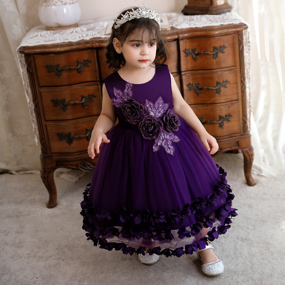 Violettes Prinzessinnenkleid für Mädchen und Babys