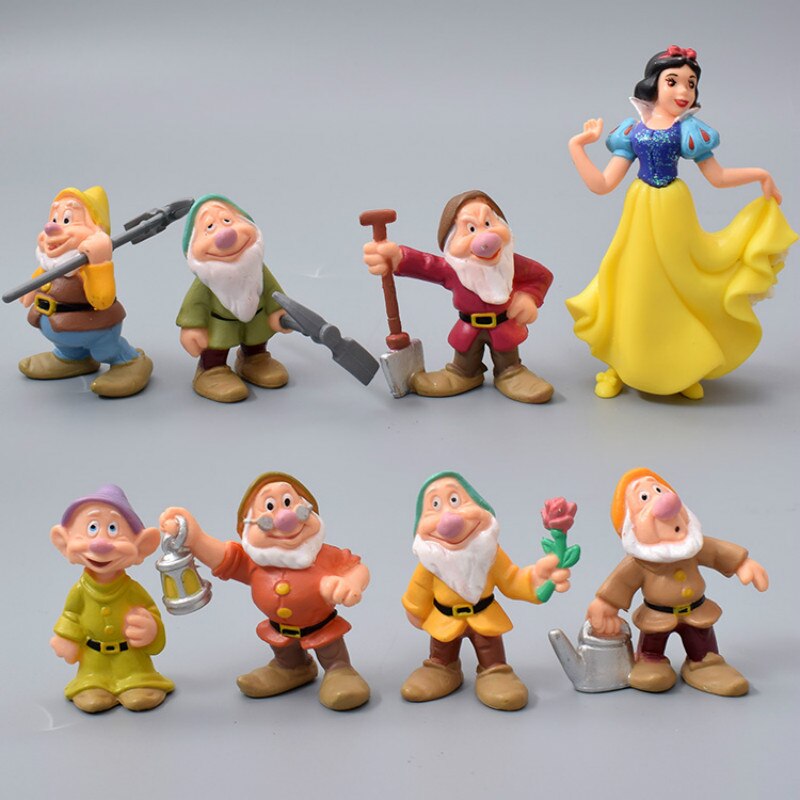 Set von Figuren Schneewittchen und die 7 Zwerge