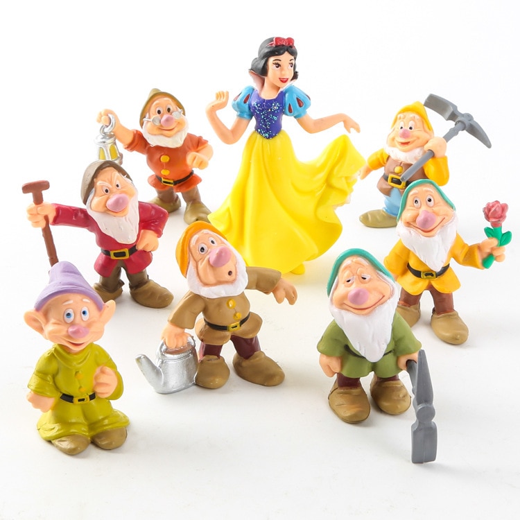 Set von Figuren Schneewittchen und die 7 Zwerge