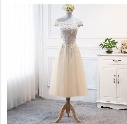 Kleid für Brautjungfer Champagne Princess