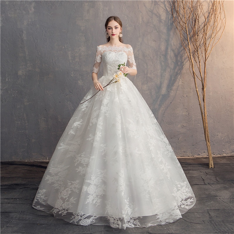 Prinzessin Weiß Brautkleid