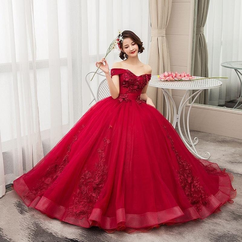 Prinzessin-Kleid für Frauen Rot