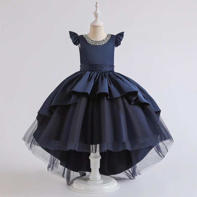 Prinzessin-Kleid für Mädchen Marineblau