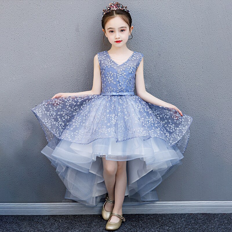 Kleid „Florale Princesse“ für Mädchen, blau