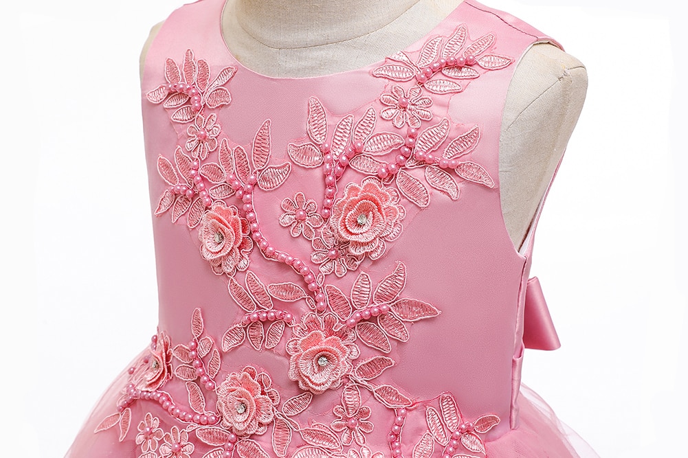 Prinzessinenkleid mit Blumenmuster Rosa