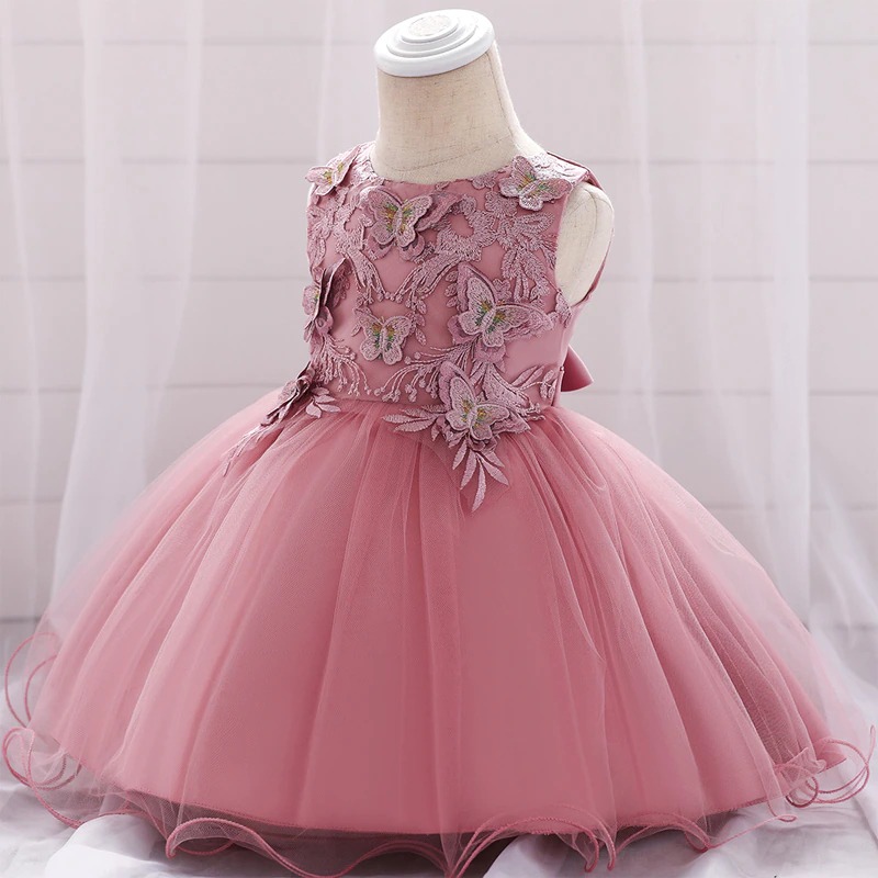 Kleid Prinzessin Baby Fuchsia Schmetterling