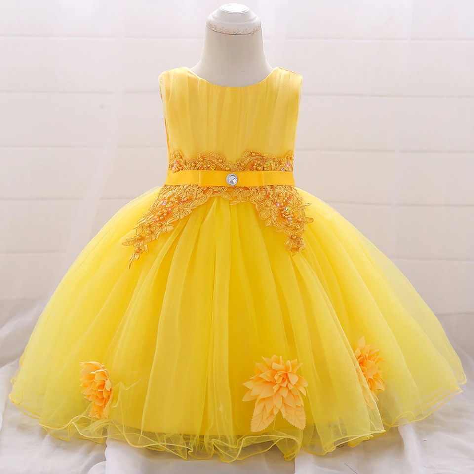 Kleid Prinzessin Baby Gelb