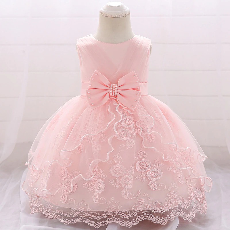 Kleid Prinzessin Baby Rosa mit Schleife