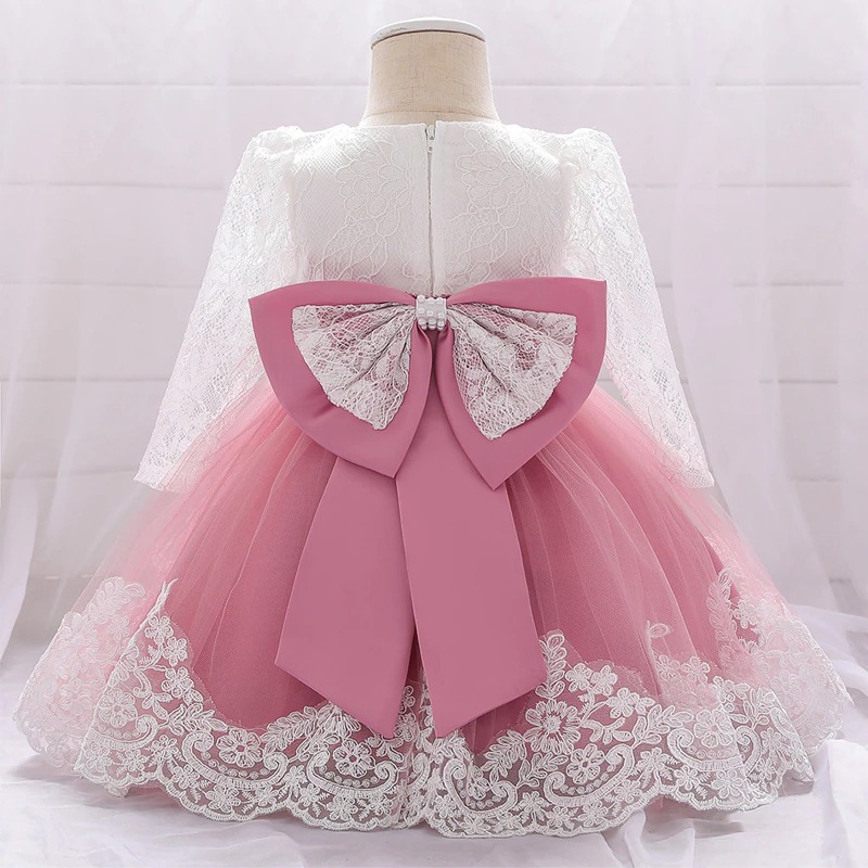 Kleid Prinzessin Baby Rosa und Weiß