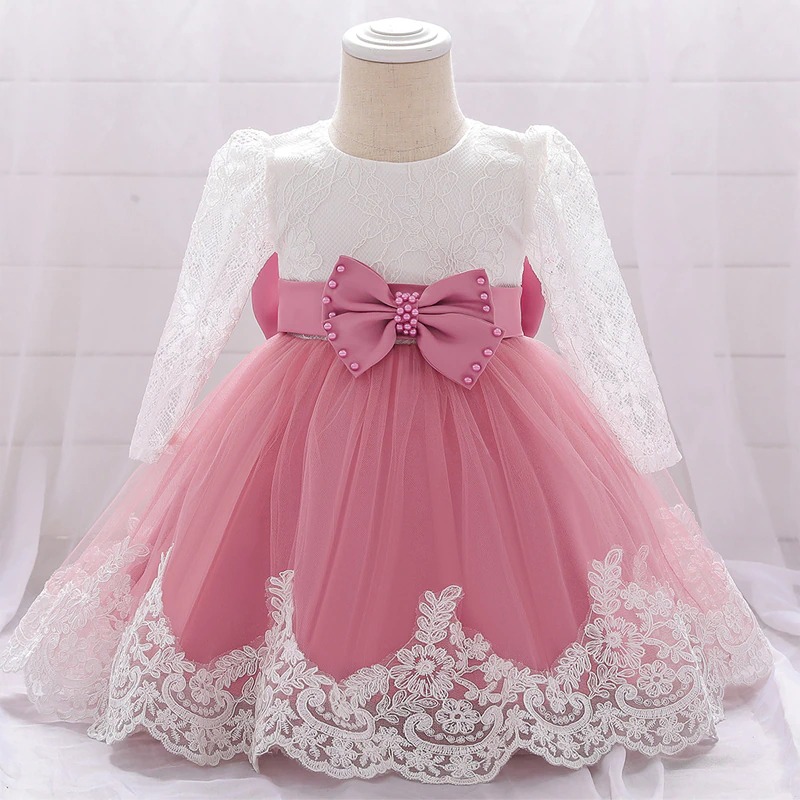 Kleid Prinzessin Baby Rosa und Weiß