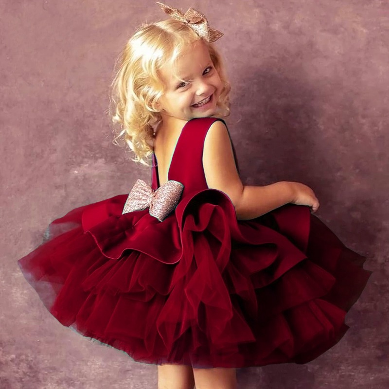 Kleid Prinzessin Baby Rot für Hochzeit