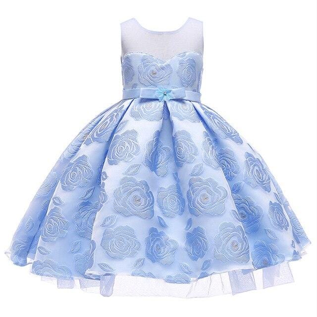 Kleid Prinzessin Himmelblau für Fillette