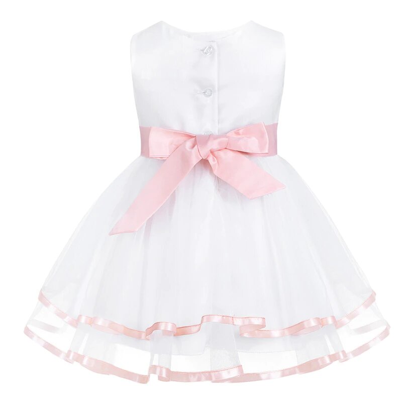 Taufkleid Prinzessin Rosa und Weiß