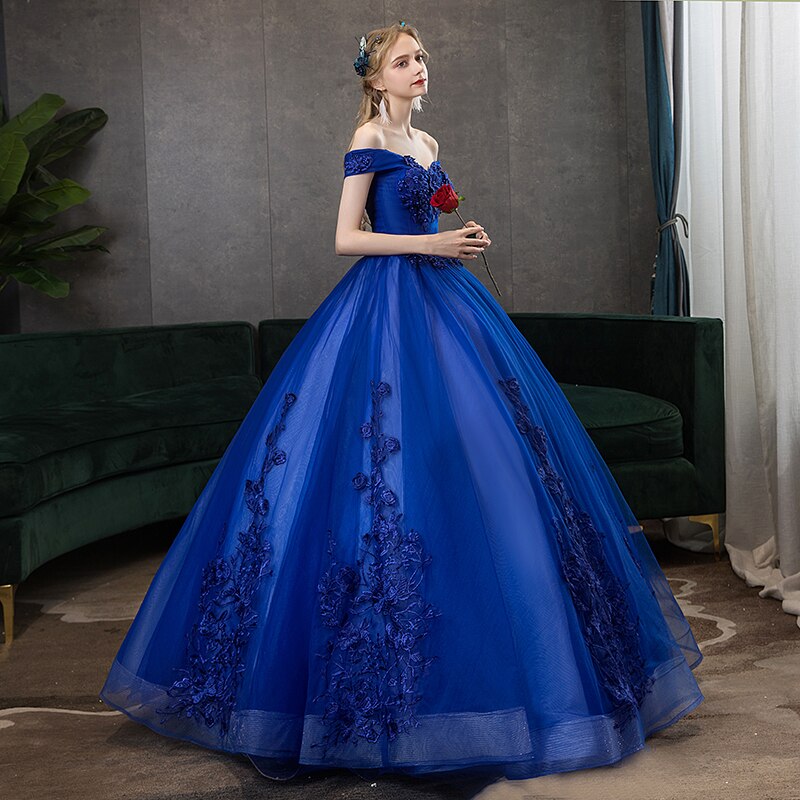 Kleid Prinzessin Abendkleid Blau