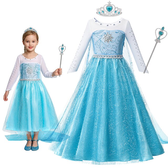 Kleid Prinzessin Elsa Blau